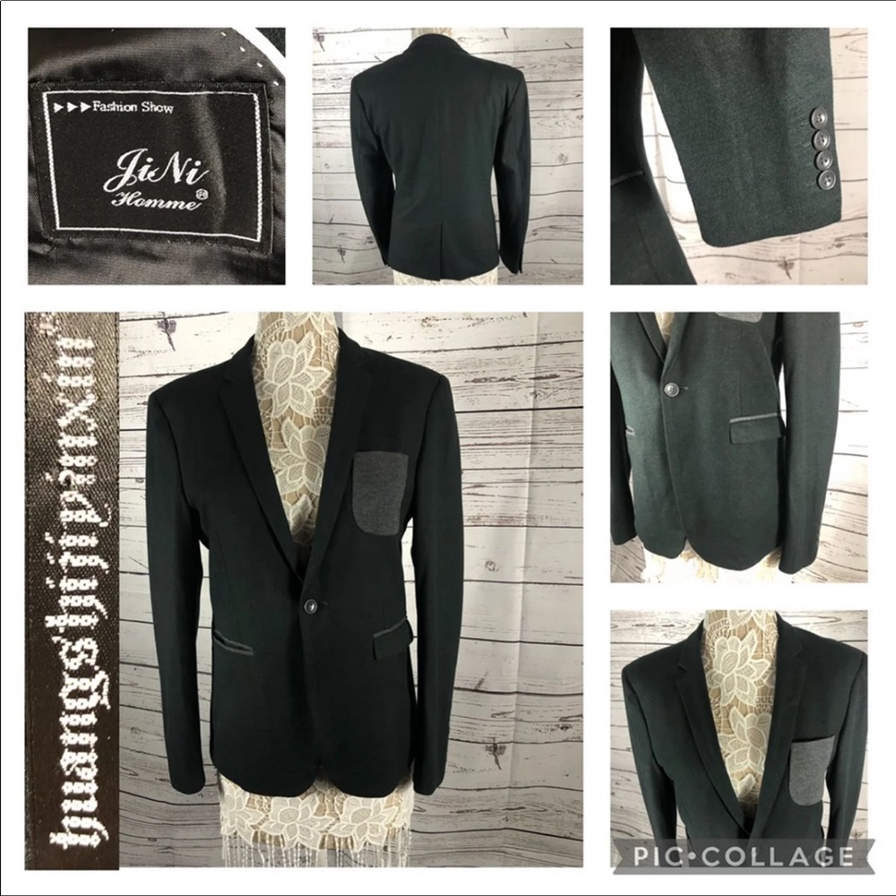 Ladies Blazer Charcoal In Color With Gray Pocket. - image 1